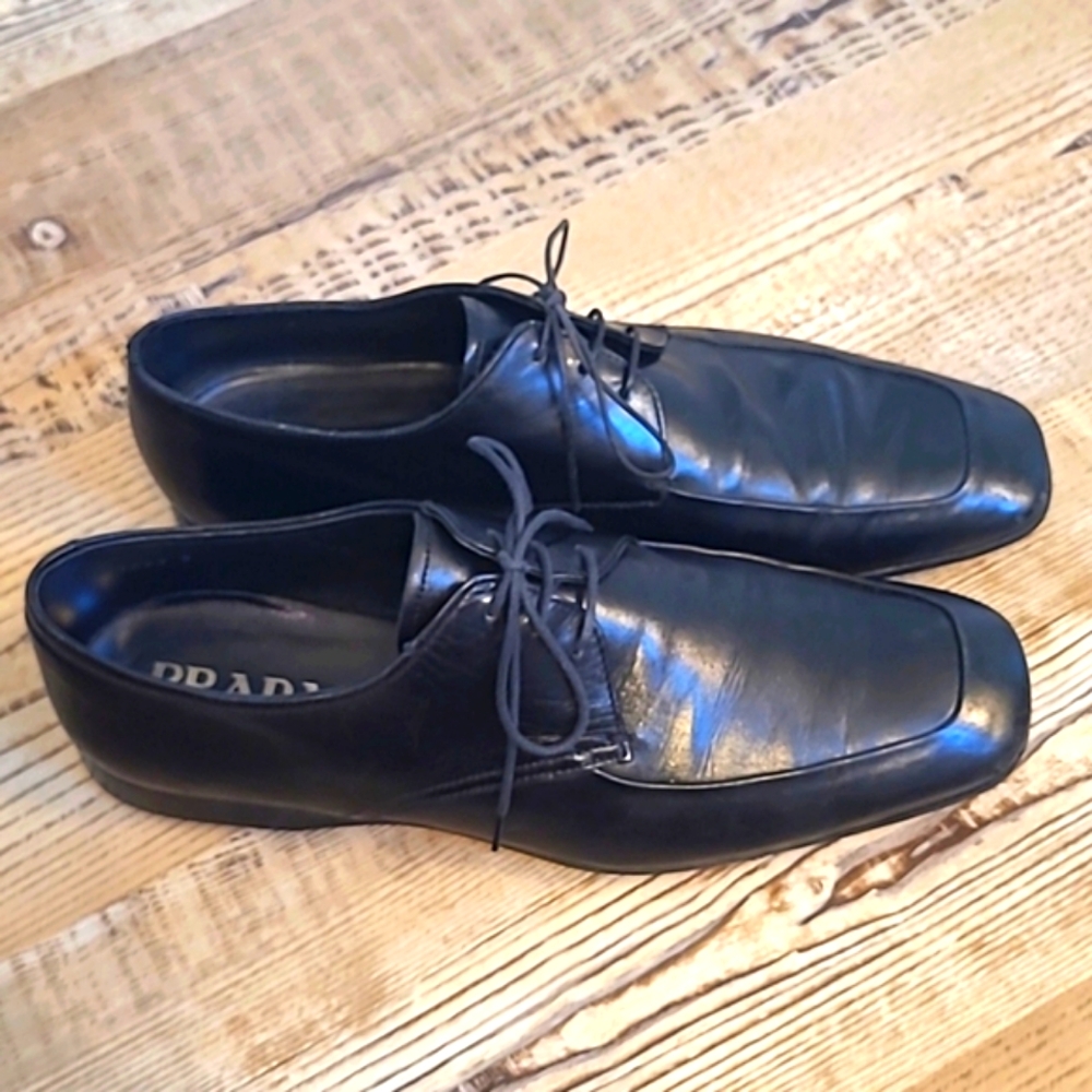 Prada Derby Lace up mens shoes